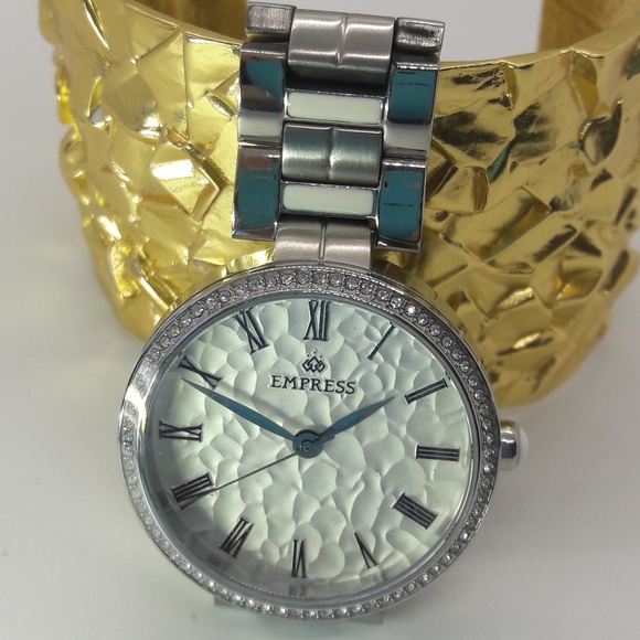 Empress Catherine Silver Watch w Crystals NEW main image 8